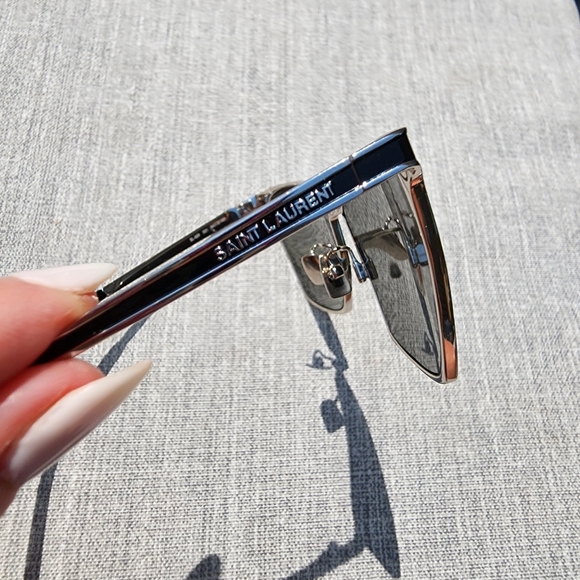 NWOT Saint Laurent SL 429 Sunglasses - Black/Silver - Picture 3 of 7